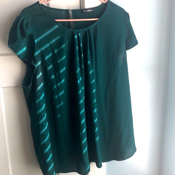 emerald green blouse plus size